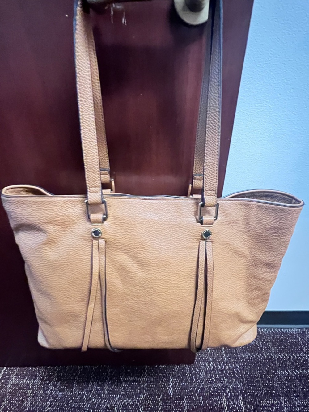 Steve Madden Leather Tote Bag + Makeup Pouch